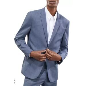 The Kooples Micro Super 110 Sky Blue Wool Blazer Jacket EU 50 (US 40)